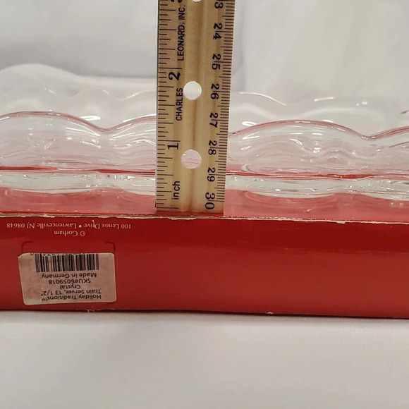 Gorham Crystal Holiday  North Pole Express 13½" Train Server Dish Polar Express - Picture 9 of 10